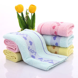 Peach Heart Face Towel