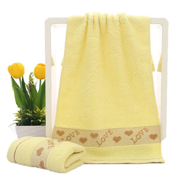 Peach Heart Face Towel