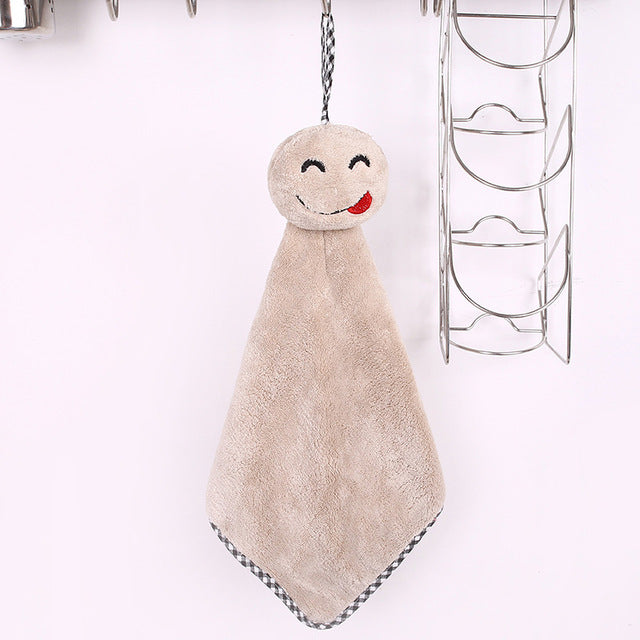 Cartoon Smile Hand Bathroom Towel