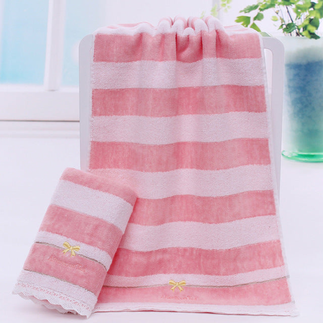Embroidered Cotton Terry Face Towel