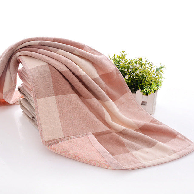 Plaid Style Face Towel