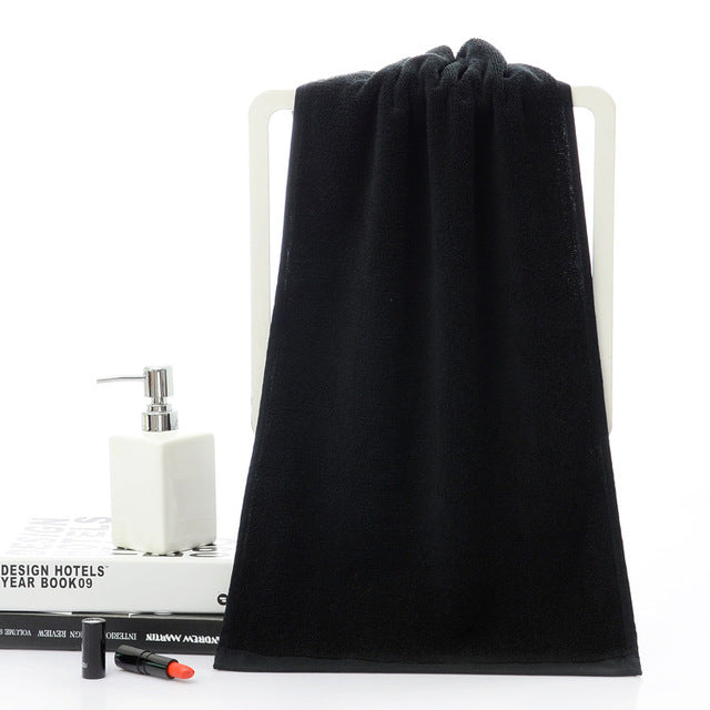 Cotton Solid Black Face Towel