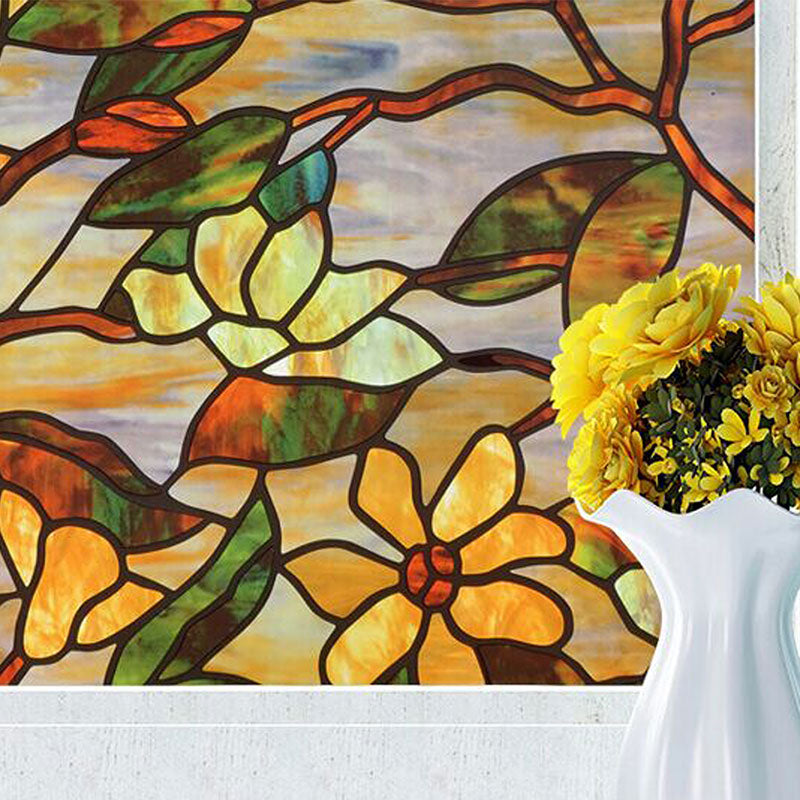Film Magnolia Flower Frosted Window